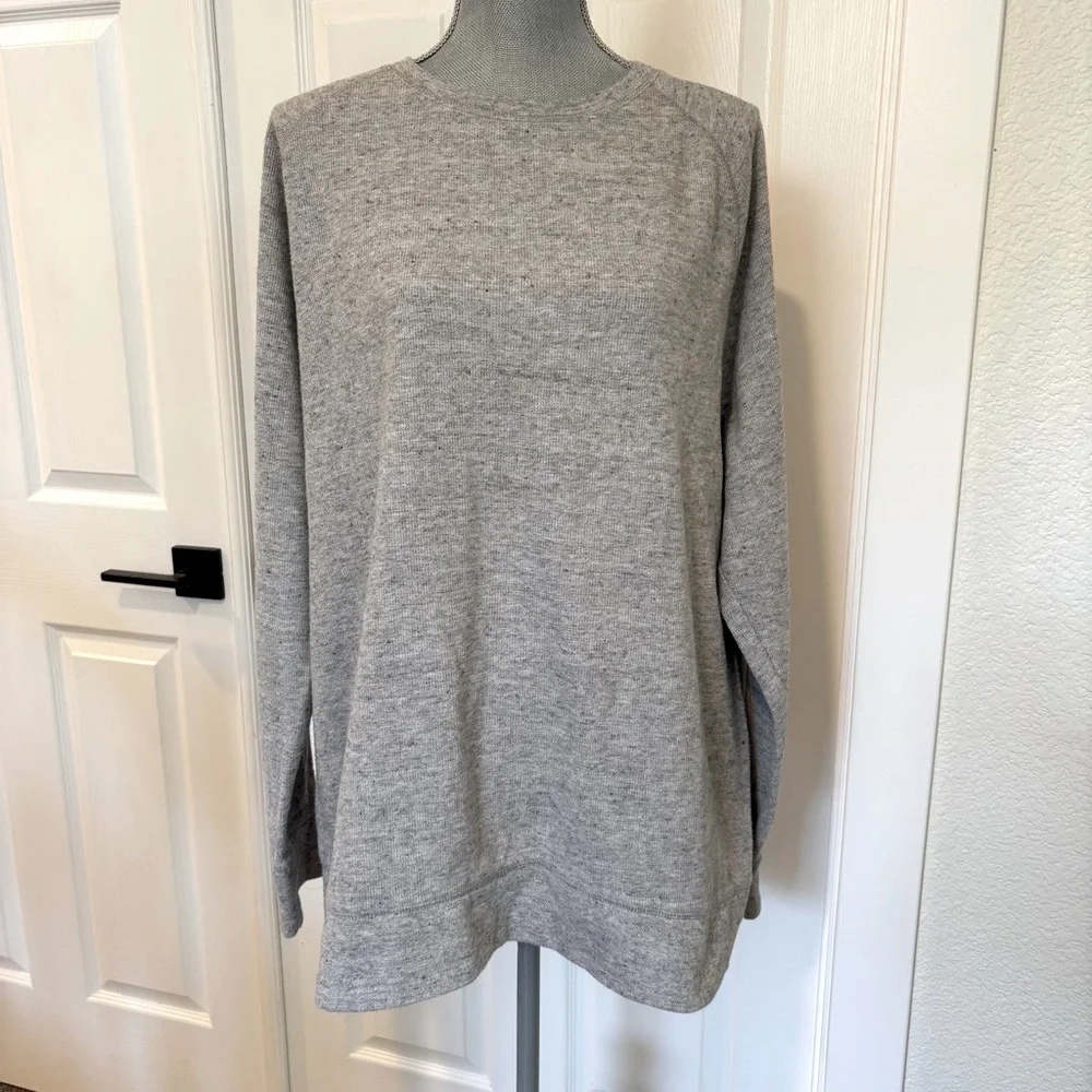BANANA REPUBLIC Men’s Cotton Blend Sweater Heather Gray Crewneck Sweatshirt XXL‎